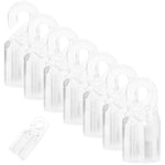 crochet rideau transparent moderne adhésif lisse 1cm large 2.4cm haut 10pcs
