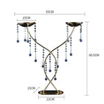 chandelier métal or bougies blanches décor mariage festif élégant table centro