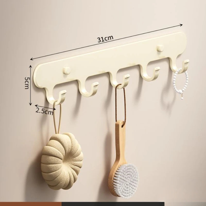 porte serviettes mural gris métallisé moderne 50cm large vis fixations utilisation multiple chambre cuisine