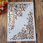 gabarit peinture floral délicat classique opaque bricolage scrapbooking journal decoration