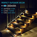 lampe solaire escalier noir marron moderne adhésive led autoinstallation ip65extérieur jardin