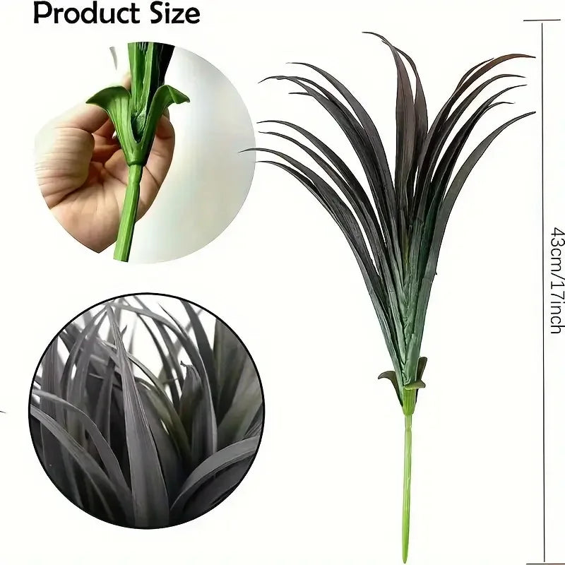 plantes artificielles herbes vertes feuilles pointues modernes extérieures intérieures résistantes uv exposées fêtes prénuptiales