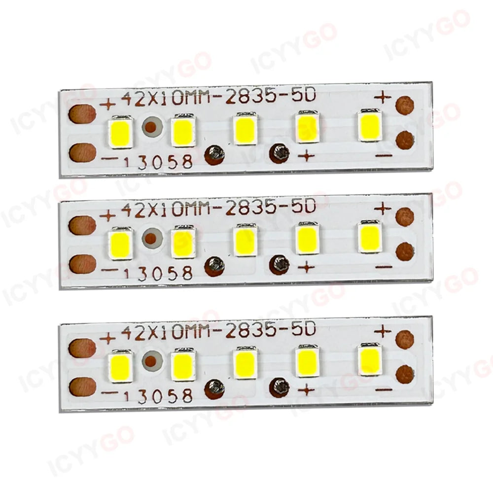 bande led blanche 42mm moderne 3v 300ma 2835 smd 10pcs opaque