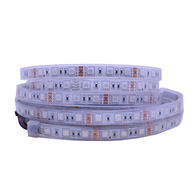 Ruban LED étanche extérieur 5m RVB allumé en bleu