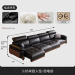 canapé d'angle moderne simili cuir noir confortable coussin marron salon adulte