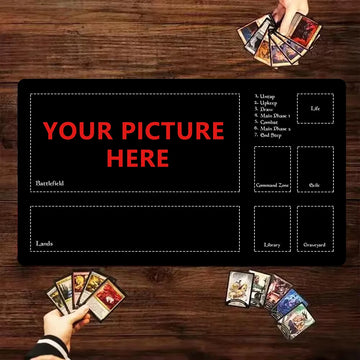 tapis jeu personnalisable noir grille zones cartes textes explicatifs moderne non glissant