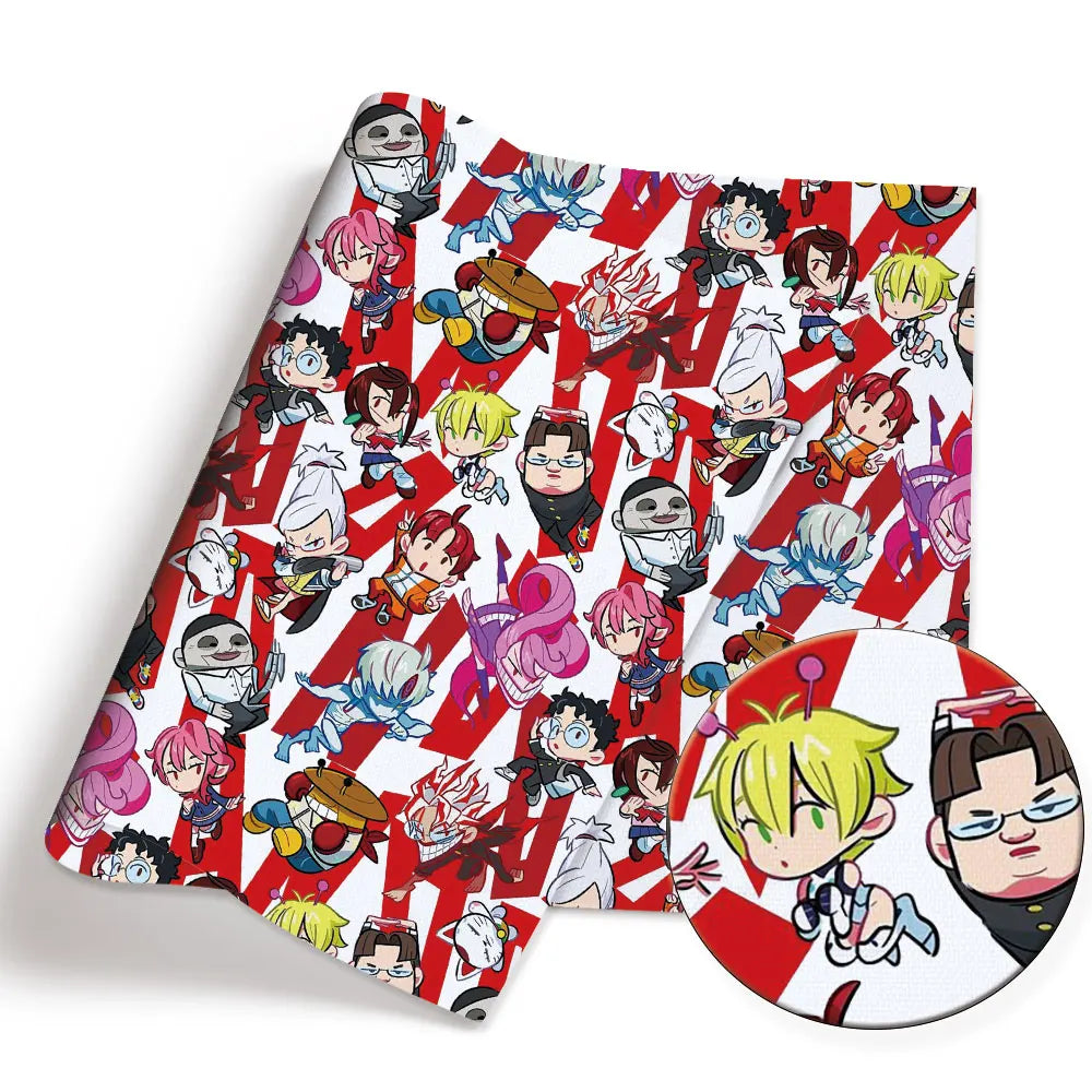 tapis souris informatique coton imprimé personnages animés multicolore pop art moderne
