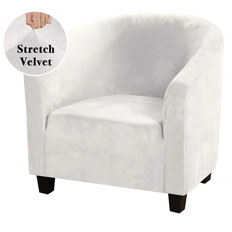 Housse fauteuil velours gris ajustable salon moderne extérieur intérieur machine laver