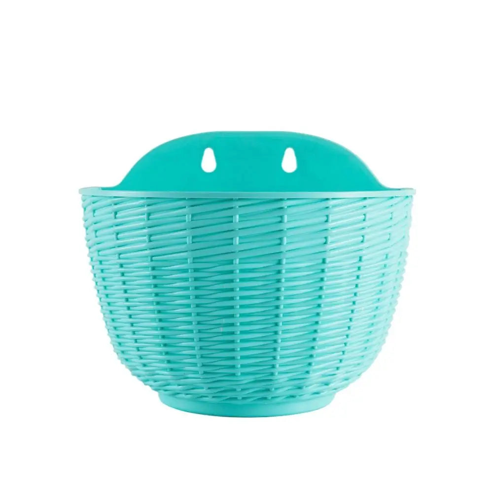 panier suspendu tissé moderne blanc bleu clair rose orange grille protection