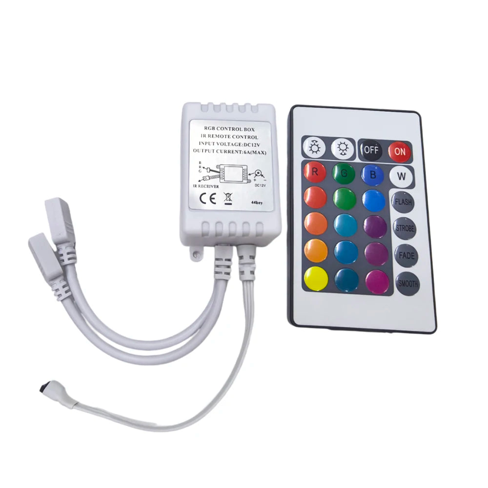 contrôleur lumière led rgb 24 touches 44 touches télécommande ir blanc noir moderne