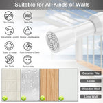 tige télescopique extensible ressort poteau rideau réglable fenêtre salle bains blanc noir moderne clips
