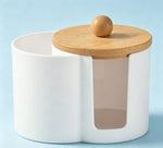boîte rangement transparent coton tige acrylique moderne minimaliste rechargeable articles divers