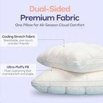 oreiller polyester coton quadrillé blanc rose gris bleu clair moderne élastique doux