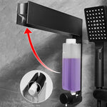 distributeur savon liquide mural gris noir moderne minimaliste 380ml rechargeable