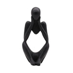 statuette moderne résine abstraction penseur gris doré décoration intérieure minimaliste maison ornement