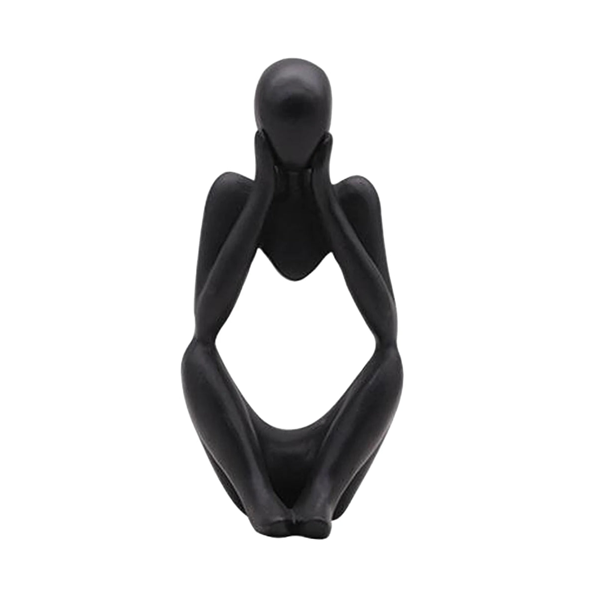 statuette moderne résine abstraction penseur gris doré décoration intérieure minimaliste maison ornement