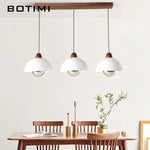 suspension lumineuse moderne ampoules blanc bois naturel rond mat opacité chaînes