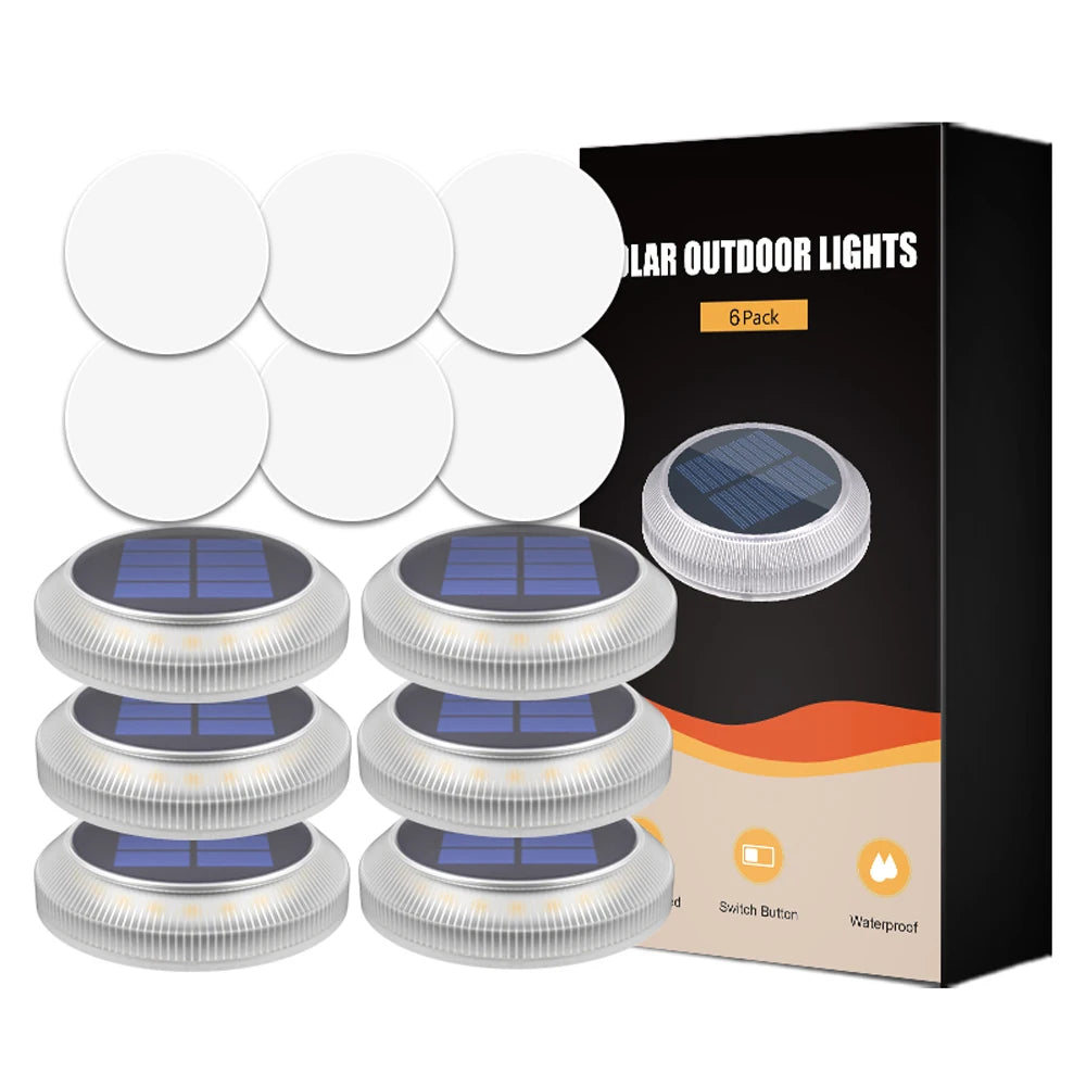 lumières solaires led ip68 auto on off extérieures étanches blanc bleu moderne