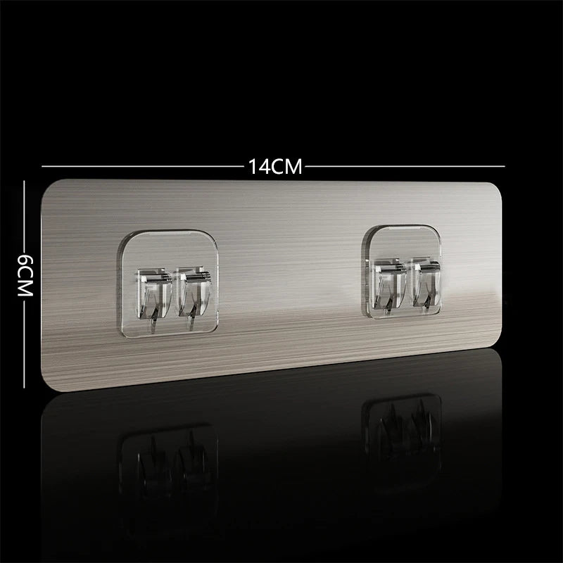 porte clés transparent moderne adhésif rectangulaire ouverture carrée robuste sans trace