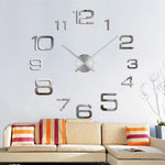Horloge murale design grand format acrylique miroir vert