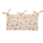 sac rangement lit bébé toile coton beige rose gris jaune simple rustique
