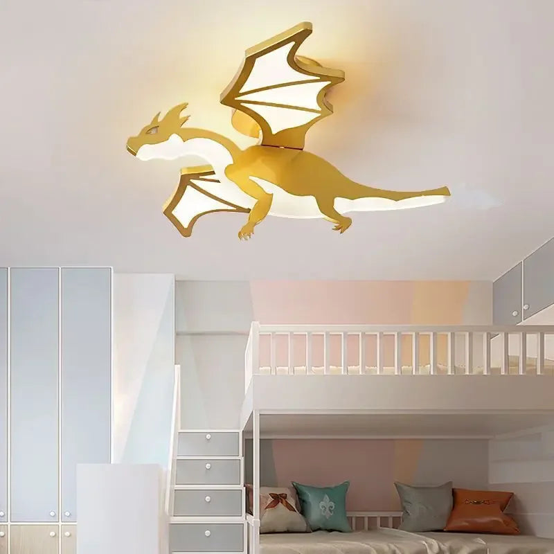lampe dragon or moderne certification multiple led chambre enfants restaurant decoration intérieure