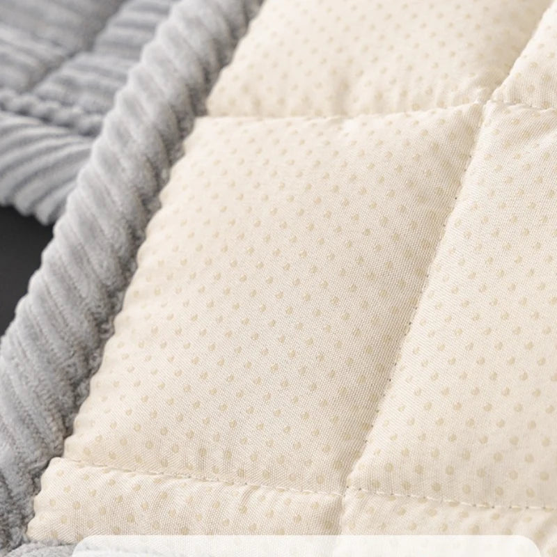 housse canapé peluche rayée gris clair moderne antidérapante machine 70x150 70x180