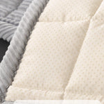 housse canapé peluche rayée gris clair moderne antidérapante machine 70x150 70x180