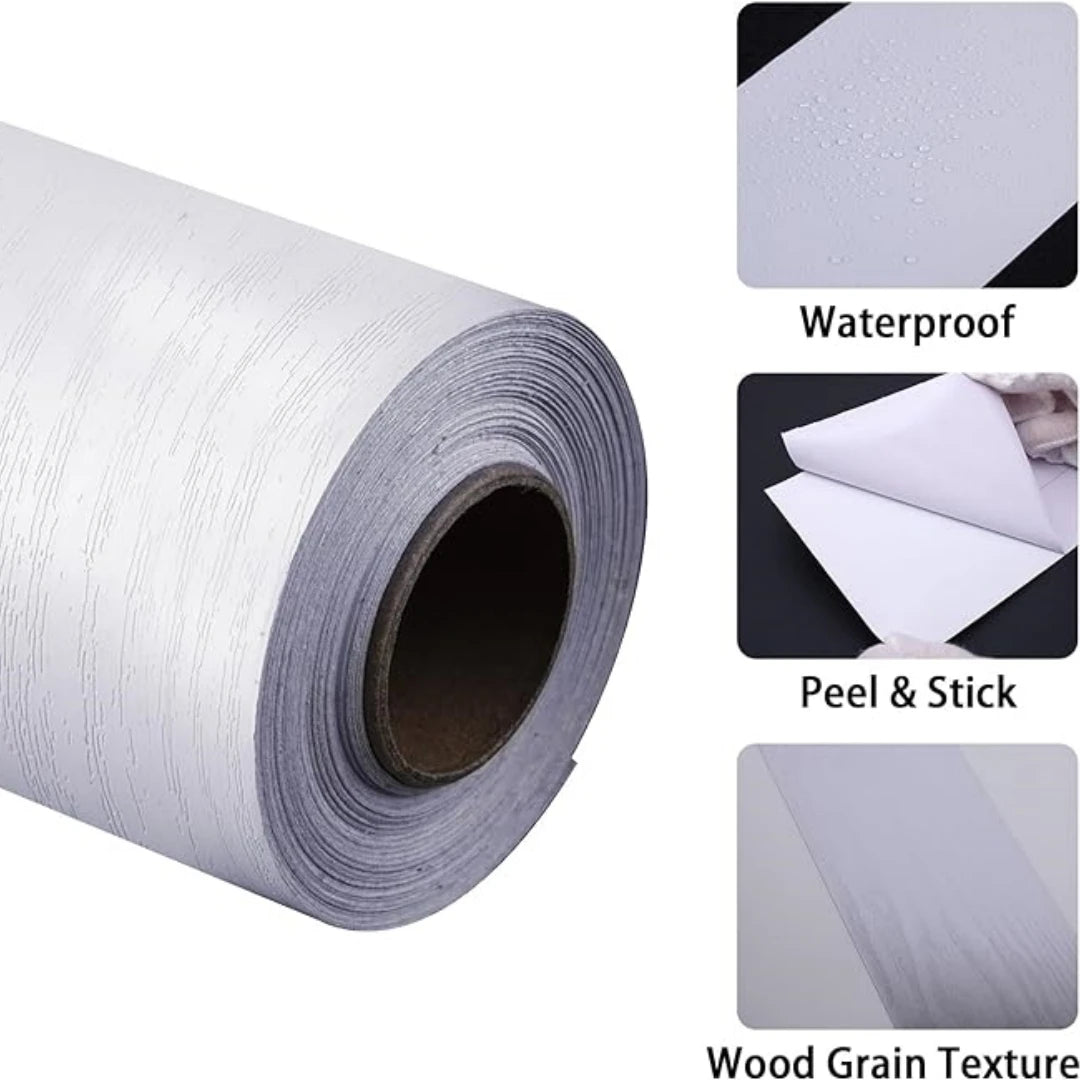 ruban autocollant texture bois moderne noir blanc gris étanche résistant l'usure mètres