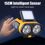 lampe torche rechargeable led noir jaune clip intelligent sensor modernemode haute moyenne basse type