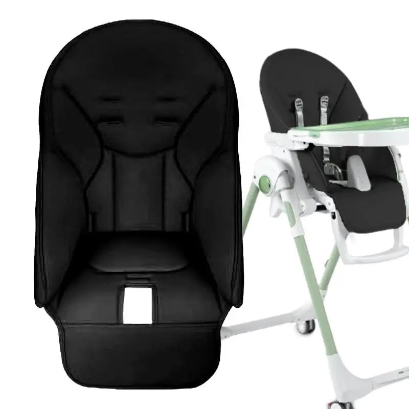 chaise haute bébé housse rembourrage tissu satiné polyester coton PVC moderne beige noir vert