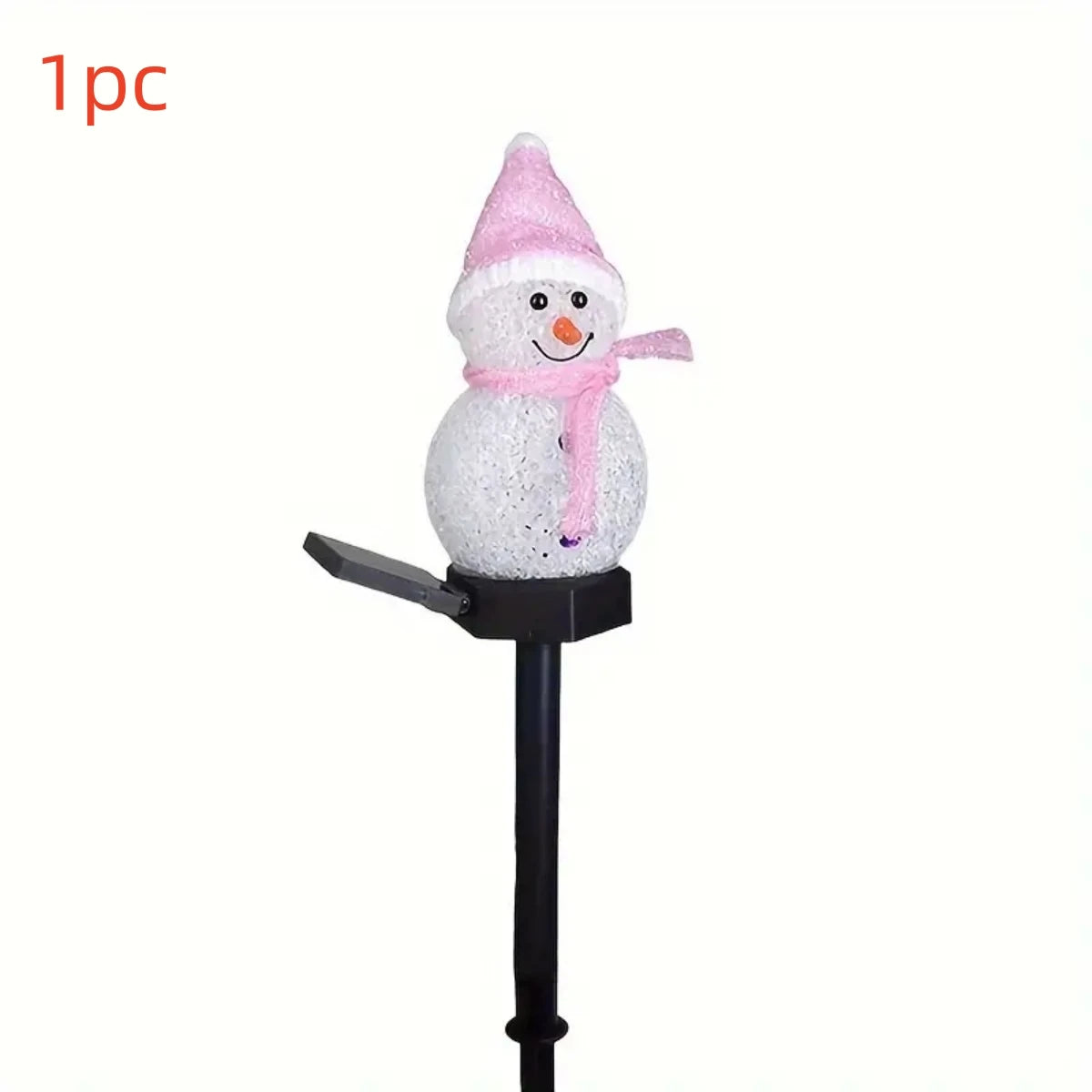 décoration noël bonhomme neige lumineux solaire extérieure intérieure clips glitter festive blanc rouge verte