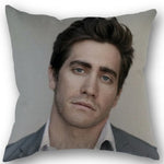taies d'oreiller coton lin motif jake gyllenhaal moderne bleu marine imprimé décoration maison washable