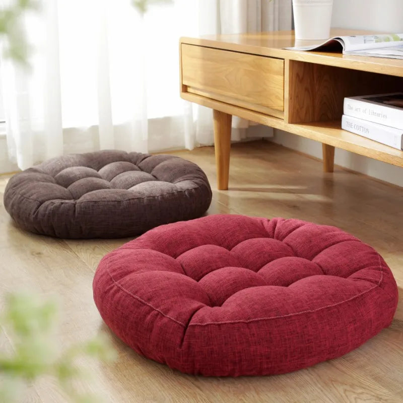 coussin sol rond lin méditation yoga siège épais décoration maison moderne