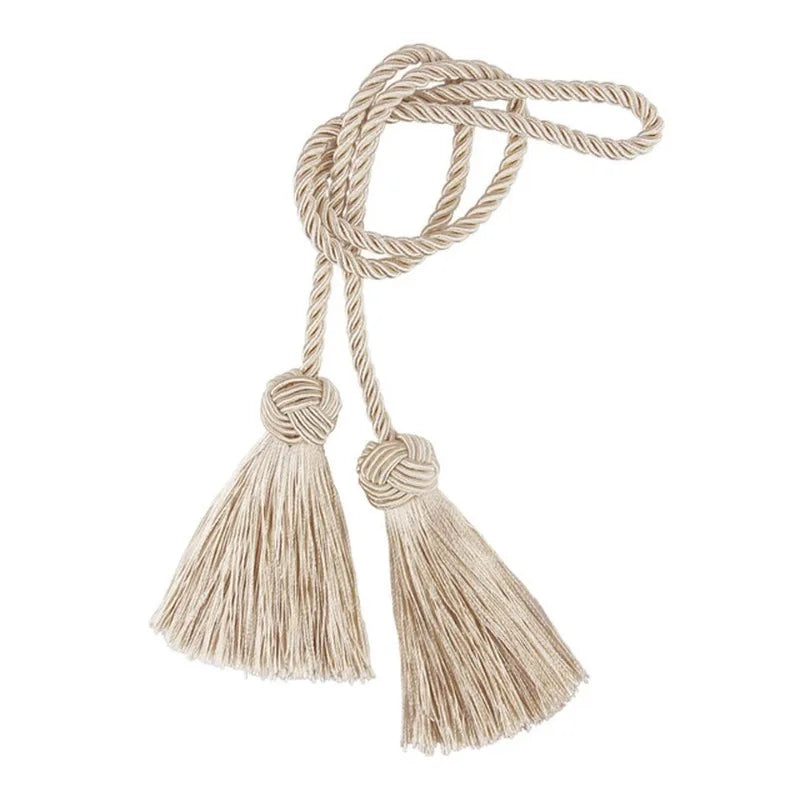 ruban franges tissé classique beige bleu marine deco couture artisanal pendentifs accessoires bricolage