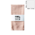 serviettes table coton texture lin moderne vert jaune gris rose beige blanc opaques clips