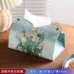 boîte mouchoirs moderne fleurs décorative rose blanche bleue verte jaune