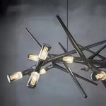 suspension lumineuse noire contemporaine 120cm 10 ampoules certification ul rohs