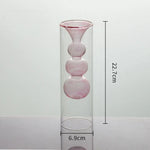 vases décoratifs modernes verre transparent couleur rose violet vert jaune bleu formes organiques arrondies