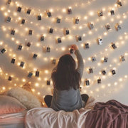 Guirlande lumineuse LED avec clips photo 2 à 10m pour décoration chambre fille - Ombre Interieur