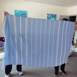 serviette plage coton rayée bleu clair rose vert moderne rapide absorption machine