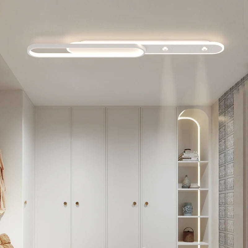 lampe led moderne blanche rectangulaire sans télécommande fixée aluminium opaquet