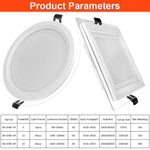 plafonniers led blancs modernes rond carré 6w 12w 18w clips adaptateurs élect