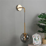 lampe murale moderne or transparent fixée mur ampoule led 220v 249lm 3ans garantie