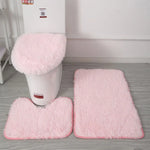 tapis toilette ensemble peluche douce moderne beige gris rose noir vert orange violet blanc