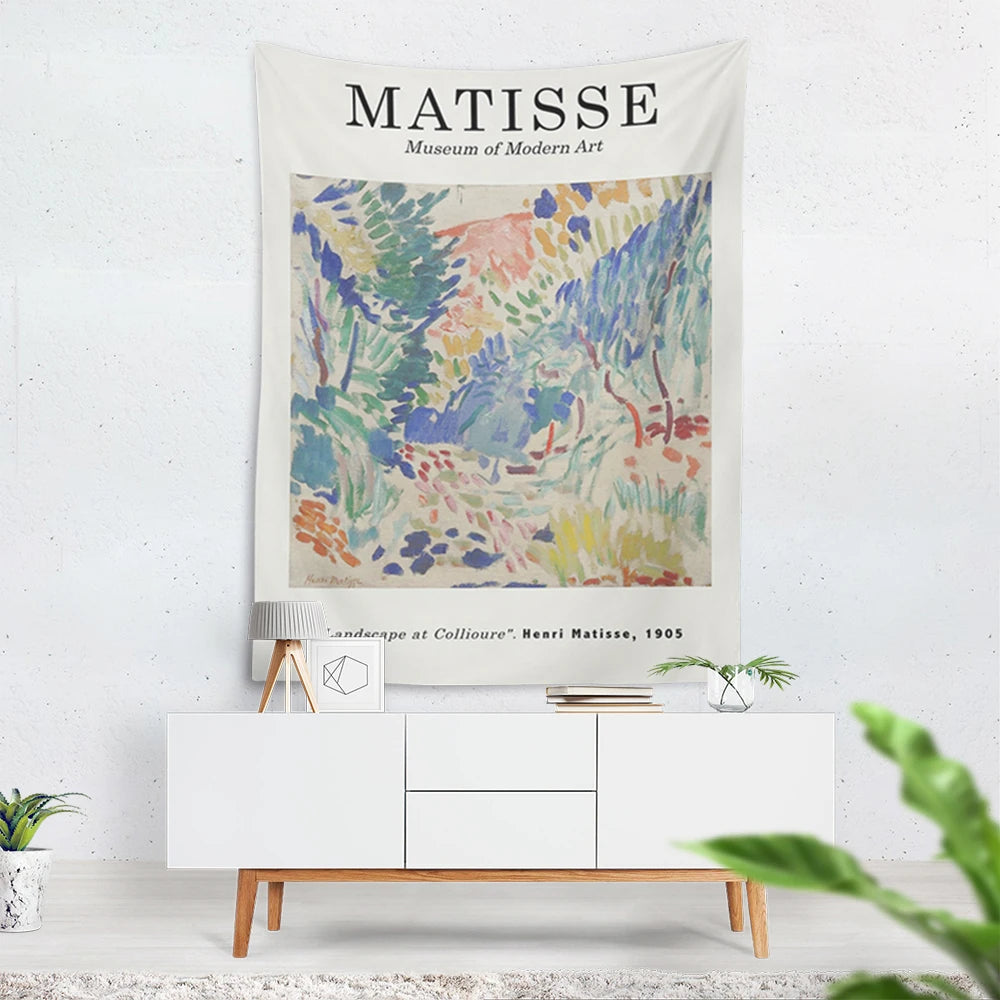 tapisserie mural moderne floral abstraite suspendue clips chambre décoration multicolore