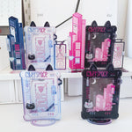 cadre photo cyberpunk transparent graphismes futuriste noir rose violet