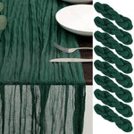chemin table vert foncé plissé classique décoration maison mariage fête anniversaire décor