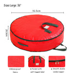 sac rangement réutilisable polyester durable respectueux environnement rangement décoration noël couronne guirlande rouge vert
