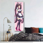 Poster mural anime rose noir illustration servante kawaii décoration chambre ado sérigraphié machine